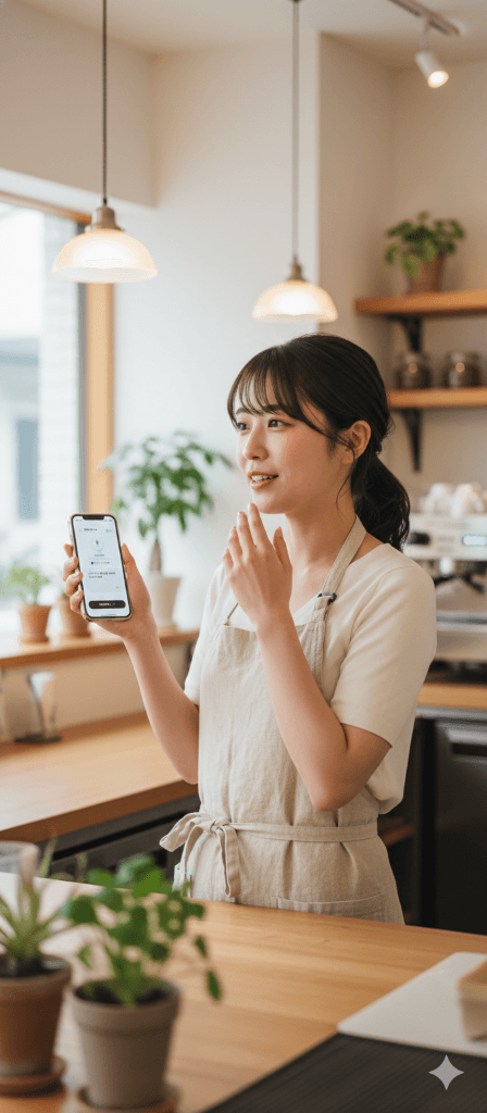 MisePo アプリ画面 - LINE配信作成
